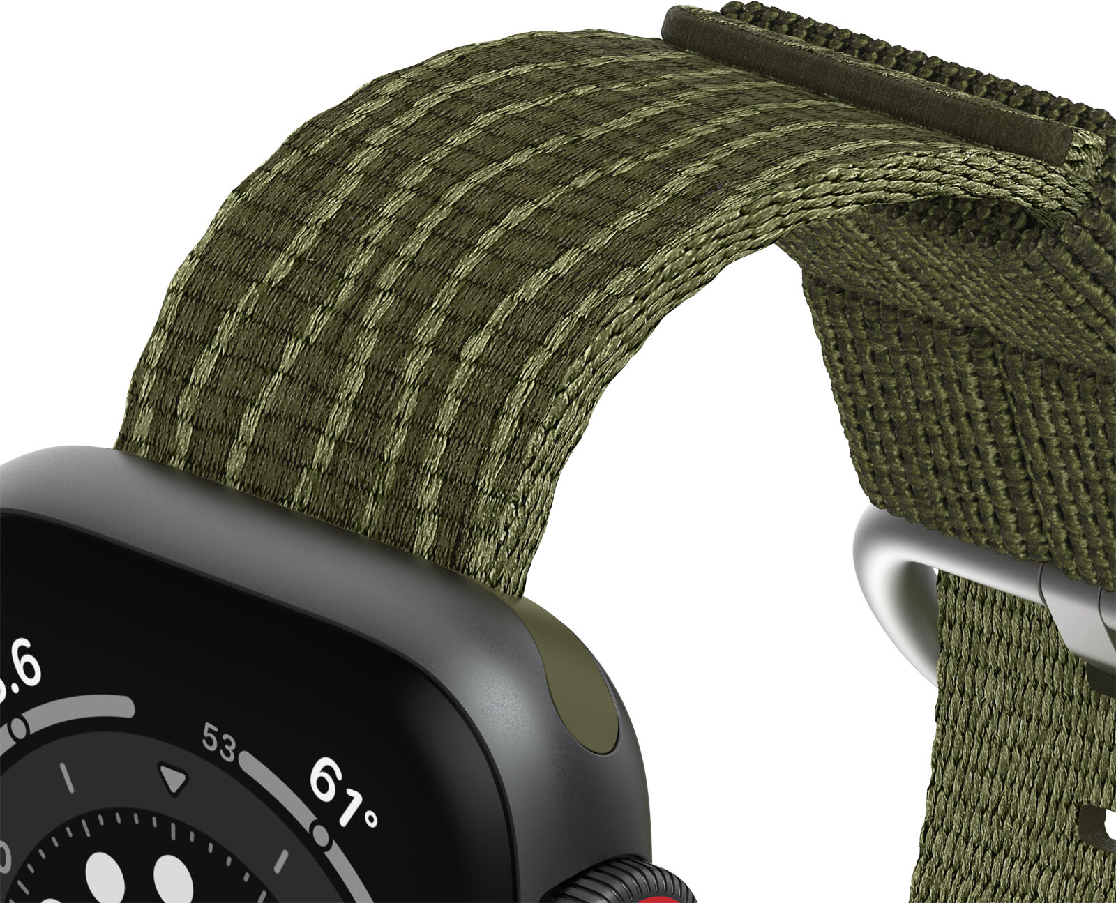 Green nylon apple watch band hot sale