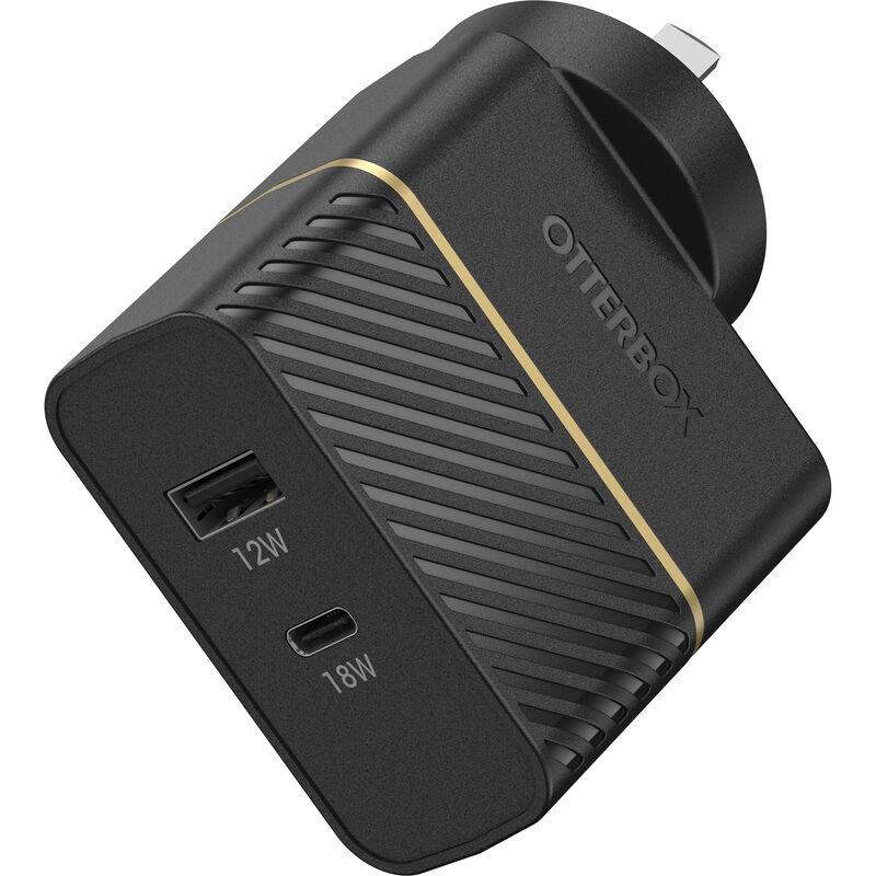 product image 1 - USB-C and USB-A Dual Port Fast Charge Wall Charger (Type I)